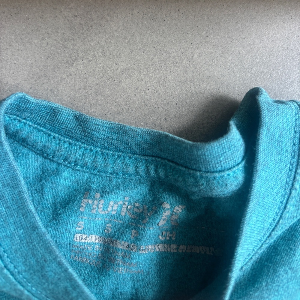 Hurley Kids Teal Graphic T-Shirt Size 4/5 - Picture 3 of 5